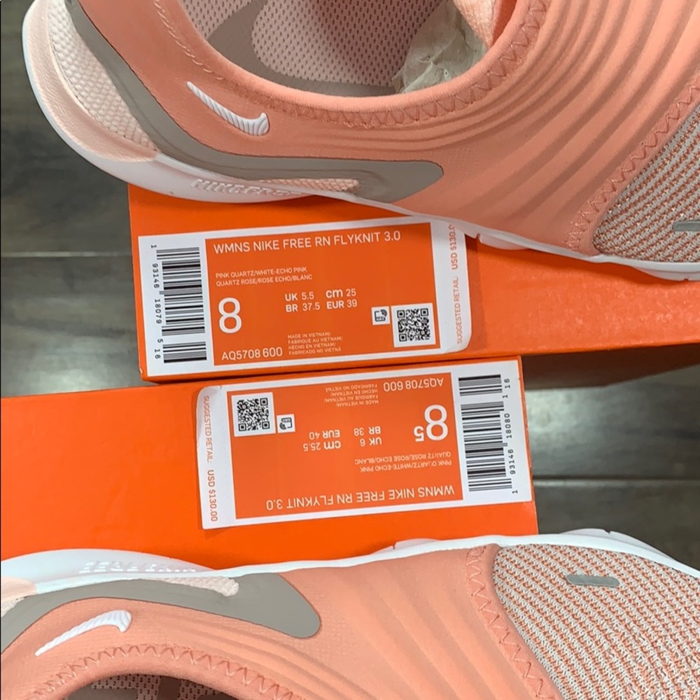 WMNS NIKE FREE RN FLYKNIT 3.0 Pink Quartz/White-Ec - Picture 16 of 16